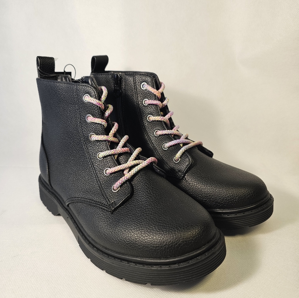 Girl's Zoe Lace Up Black Boots Art class